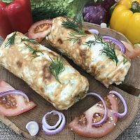 Яичный рулет с ветчиной и сыром 1 кг